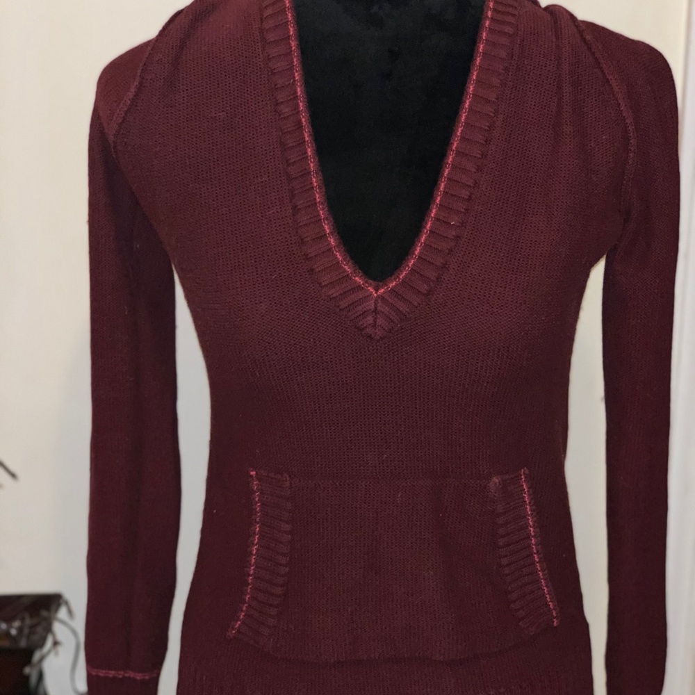 Arizona striped sweater, crimson, medium
